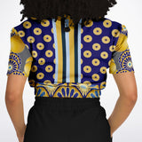 Forever Royale Scalloped Short Sleeve Cropped Sweater Cropped Short Sleeve Sweater - Thathoodyshop