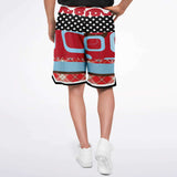 Red Pacific Palisades Basketball Shorts Basketball Shorts - Thathoodyshop