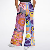 Mercury Retrograde Floral Geo Bellbottoms Athletic Flare Jogger - AOP - Thathoodyshop