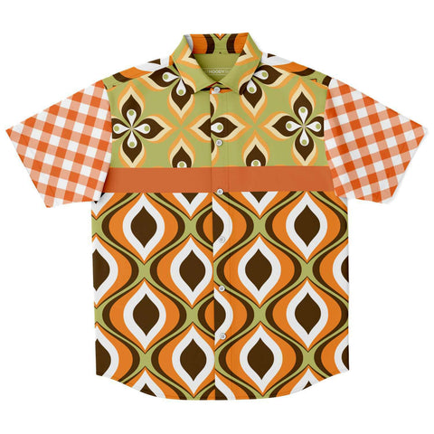 That's Life S/S Button Down Shirt Short Sleeve Button Down Shirt - AOP - Thathoodyshop