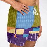 Hampton Plaid Dunkies Swim Trunks Men - AOP - Thathoodyshop