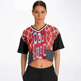 Red Pacific Palisades Crop Jersey Cropped Football Jersey - Thathoodyshop