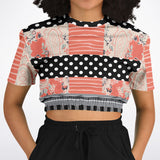 Mint Julep Black Cropped Sweater Cropped Short Sleeve Sweater - Thathoodyshop