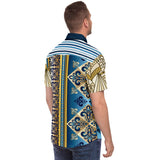 Blue Royale S/S Button Down Shirt Short Sleeve Button Down Shirt - AOP - Thathoodyshop