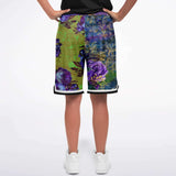 Royal Peacock Basketball Shorts Basketball Short Rib - AOP - Thathoodyshop