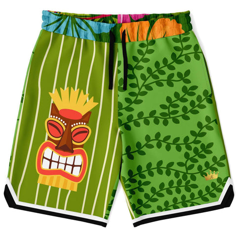 The Tiki God Basketball Shorts Basketball Short Rib - AOP - Thathoodyshop