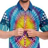 Blue Dream S/S Button Down Shirt Short Sleeve Button Down Shirt - AOP - Thathoodyshop