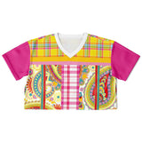 Ashbury Heights Paisley Crop Jersey Cropped Football Jersey - Thathoodyshop