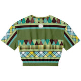 Hypnotic Zen Cropped Sweater Cropped Short Sleeve Sweater - Thathoodyshop