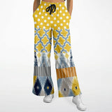 Talullah Bankhead Ikat Polka Dot Stretchy Phat Bellbottoms Wide Leg Pants - Thathoodyshop