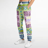 Kaleido-Scape Purple Plaid Cargo Sweats Cargo Sweatpants - Thathoodyshop
