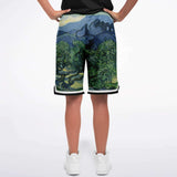 Midnight Moon Basketball Shorts Basketball Short Rib - AOP - Thathoodyshop