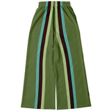Green Caravan Striped Flare Leg Joggers Bellbottoms - Thathoodyshop