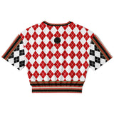 Argyle Me This Cropped Sweater Crop Top - Thathoodyshop