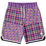 Mercury Retrograde Polka Plaid Basketball Shorts Basketball Shorts - Thathoodyshop