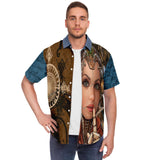 Steampunk Galatica S/S Button Down Shirt Short Sleeve Button Down Shirt - AOP - Thathoodyshop