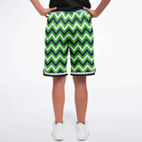 Green Par 4 Basketball Shorts Basketball Short Rib - AOP - Thathoodyshop