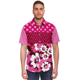 Shangri-La S/S Button Down Shirt Short Sleeve Button Down Shirt - AOP - Thathoodyshop