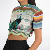Green Peacock Cropped Sweater Cropped Sweater - Thathoodyshop
