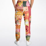 Yogananda Floral Patchwork Unisex Fleece Joggers Cargo Sweatpants - Thathoodyshop