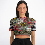 Remembering Woodstock Floral Cropped Sweater Cropped Sweater - Thathoodyshop