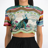 Green Peacock Cropped Sweater Cropped Sweater - Thathoodyshop