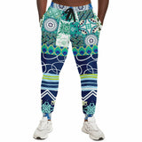 Mykonos Peacock Tile Patchwork Print Joggers Joggers - Thathoodyshop