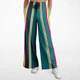 Green Calypso Striped Stretchy Phat Bellbottoms Bellbottoms - Thathoodyshop