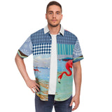 Flamingo Road S/S Button Down Shirt Short Sleeve Button Down Shirt - AOP - Thathoodyshop