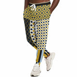 Dauphin Blue Patchwork Unisex Fleece Joggers Fashion Jogger - AOP - Thathoodyshop