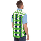 Green Par 4 S/S Button Down Shirt Short Sleeve Button Down Shirt - AOP - Thathoodyshop