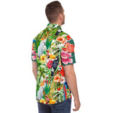 Tropical Reflection S/S Button Down Shirt Short Sleeve Button Down Shirt - AOP - Thathoodyshop
