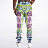 Kaleido-Scape Purple Plaid Cargo Sweats Cargo Sweatpants - Thathoodyshop