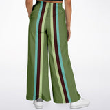Green Caravan Striped Flare Leg Joggers Bellbottoms - Thathoodyshop