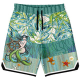 My Little Mermaid Basketball Shorts Basketball Short Rib - AOP - Thathoodyshop