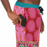 Gypsy Beat Pink Patchwork Unisex Fleece Joggers Joggers - Thathoodyshop