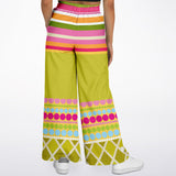 Hello Janis! Circus Stripe Eco-Poly Stretchy Phat Bellbottoms Athletic Flare Jogger - AOP - Thathoodyshop