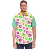 Oopsie Daisy S/S Button Down Shirt Short Sleeve Button Down Shirt - AOP - Thathoodyshop