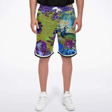 Royal Peacock Basketball Shorts Basketball Short Rib - AOP - Thathoodyshop