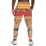 Yogananda Floral Stripe Patchwork Unisex Eco-Poly Joggers Joggers - Thathoodyshop
