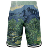 Midnight Moon Basketball Shorts Basketball Short Rib - AOP - Thathoodyshop
