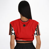 Gold Line Red Cropped Sweater Cropped Sweater - Thathoodyshop