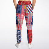 Liberty Bell Floral Stripe Polka Dot Unisex Cargo Sweats Cargo Sweatpants - Thathoodyshop