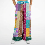 Delirium Hippie Patchwork Solar Flare Stretchy Phat Bellbottoms Athletic Flare Jogger - AOP - Thathoodyshop