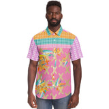 Pink Passion S/S Button Down Shirt Short Sleeve Button Down Shirt - AOP - Thathoodyshop