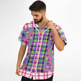 Mercury Retrograde Plaid Button Front Jersey Baseball Jersey - Thathoodyshop