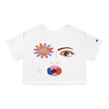 Floral Visage Cropped T-Shirt Crop T-Shirt - Thathoodyshop