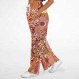 Yogananda Pink Floral Patchwork Eco-Poly Stretchy Phat Bellbottoms Wide Leg Pants - Thathoodyshop