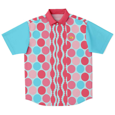 Polka Time S/S Button Down Shirt Short Sleeve Button Down Shirt - AOP - Thathoodyshop