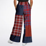 Yankee Doodle Plaid Patchwork Bellbottoms Flare Leg Pants - Thathoodyshop